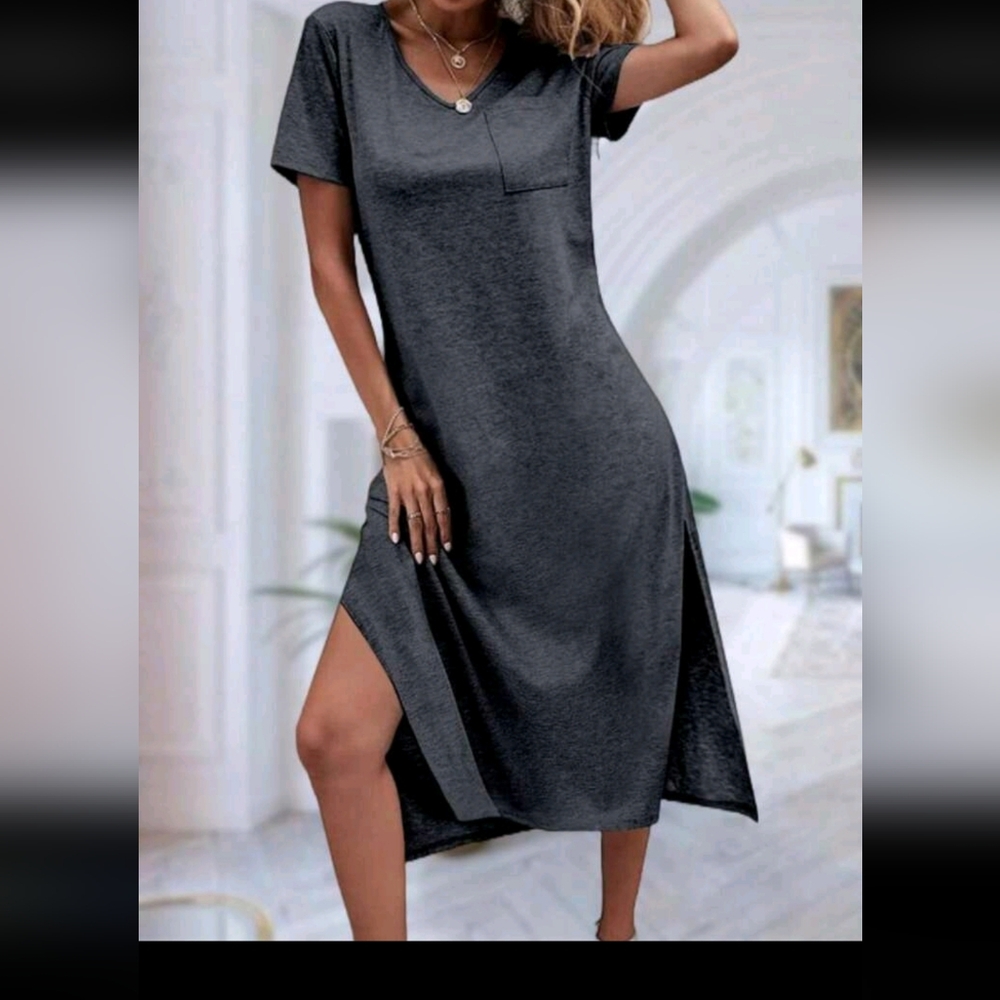 SHEIN Gray Women's T Sjirt Dress
